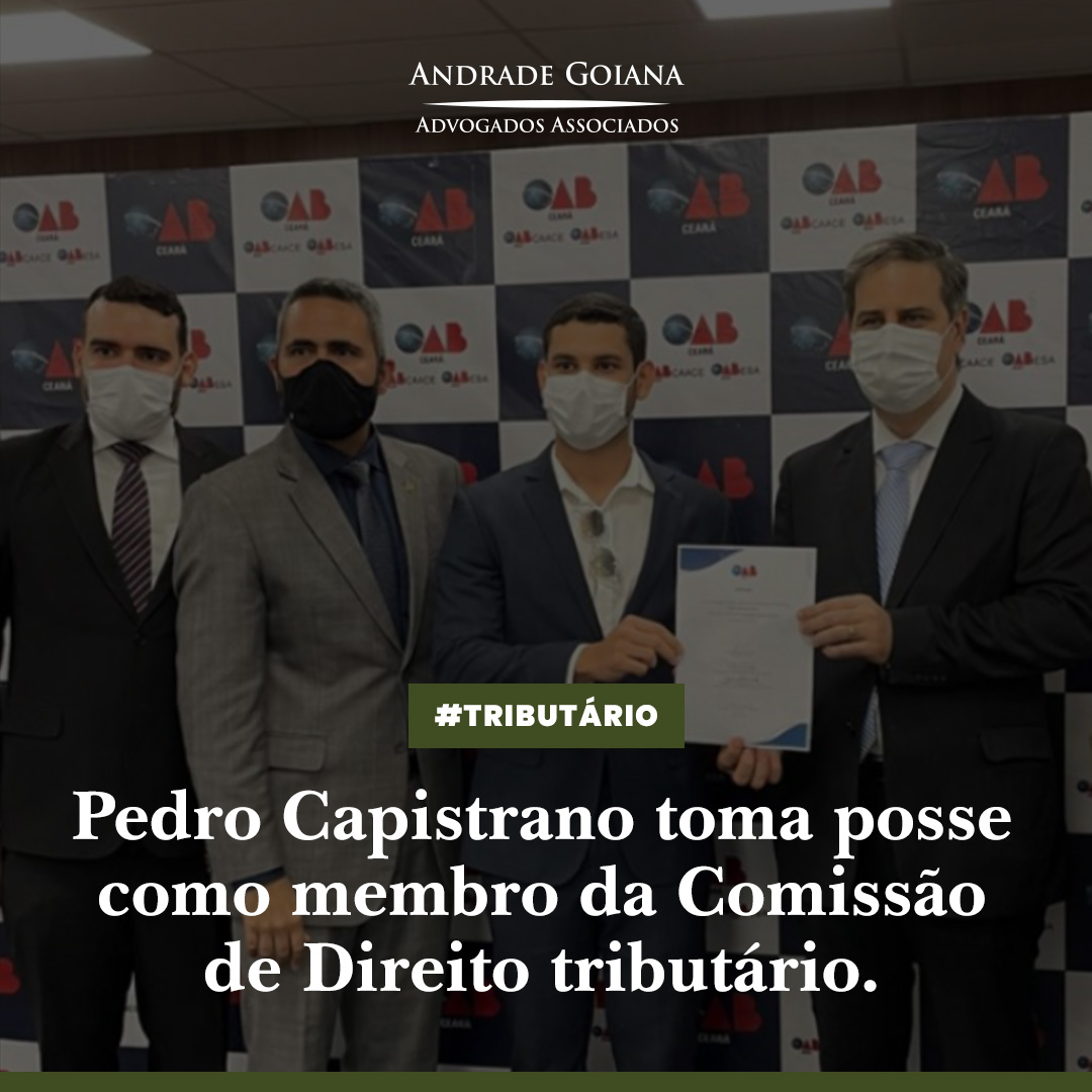 Pedro Capistrano toma posse como membro da Comissão de Direito tributário