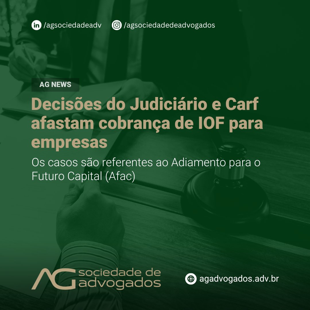 Decisões do Judiciário e Carf afastam cobrança de IOF para empresas