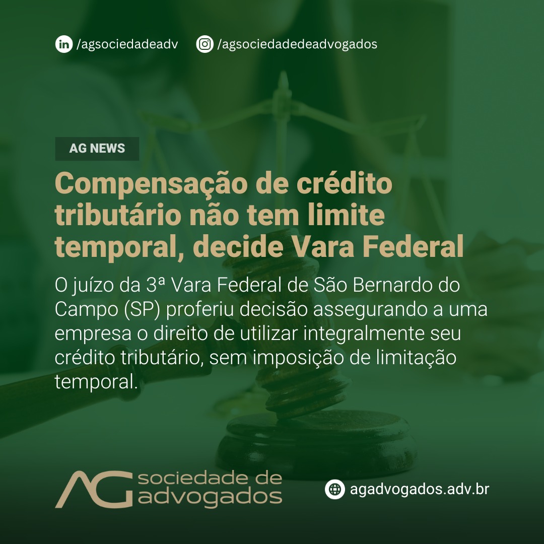 Compensação de crédito tributário não tem limite temporal, decide Vara Federal