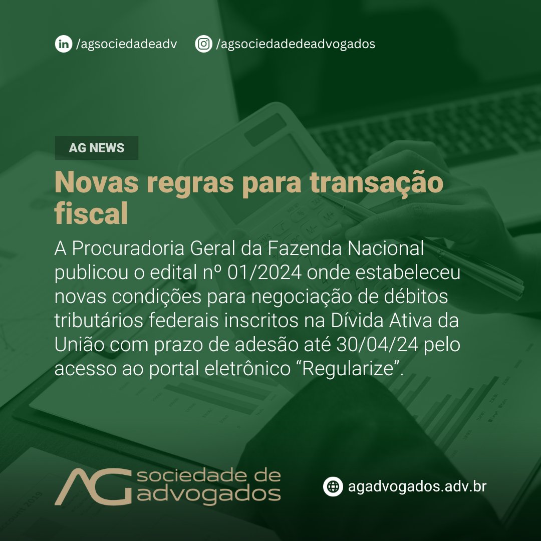 Novas regras para transação fiscal