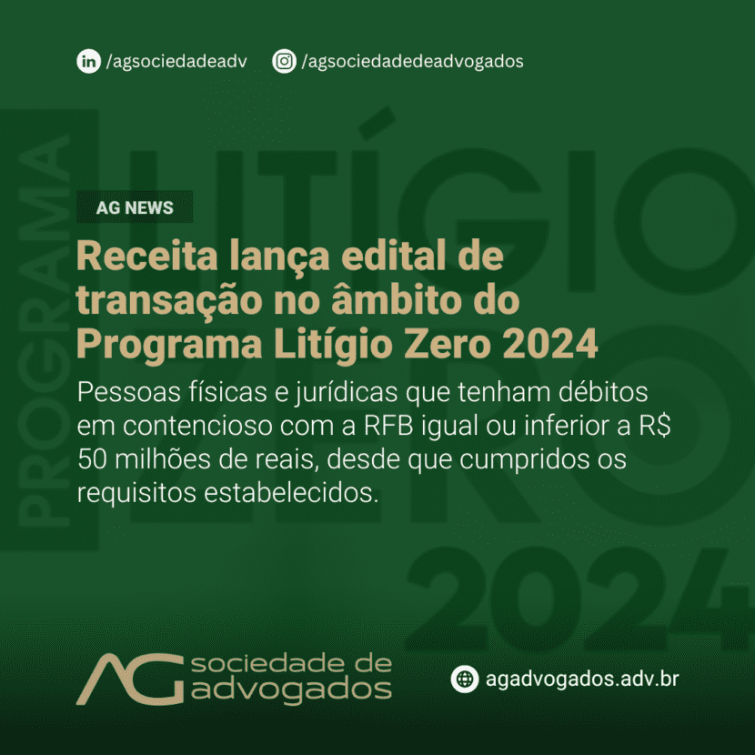 Imagem de Receita lança edital de transação no âmbito do Programa Litígio Zero 2024