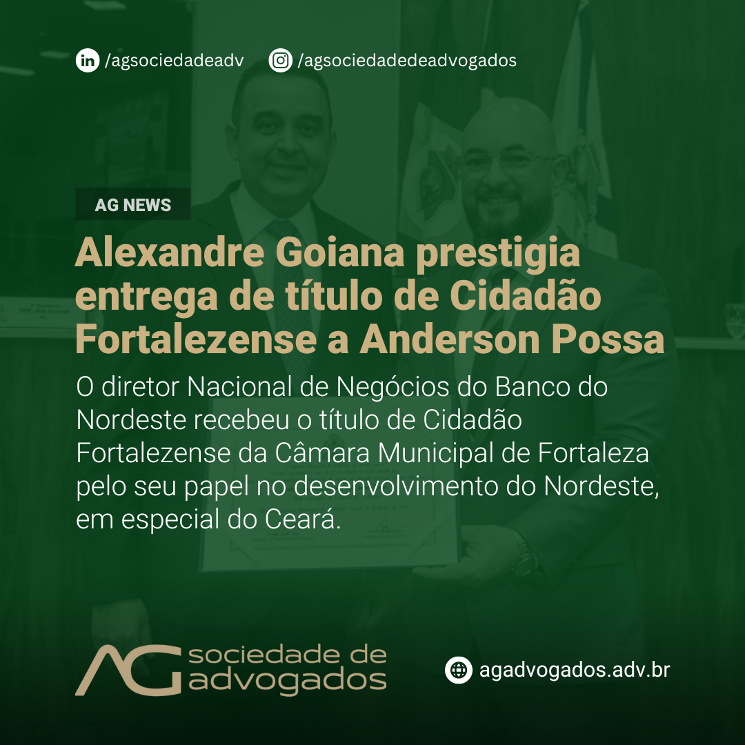 Alexandre Goiana prestigia entrega de título de Cidadão Fortalezense a Anderson Possa