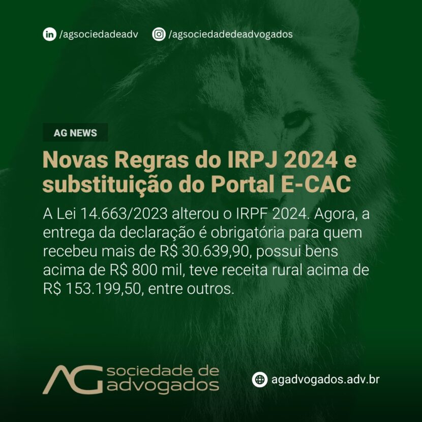 Imagem de Novas Regras do IRPJ 2024 e substituição do Portal E-CAC